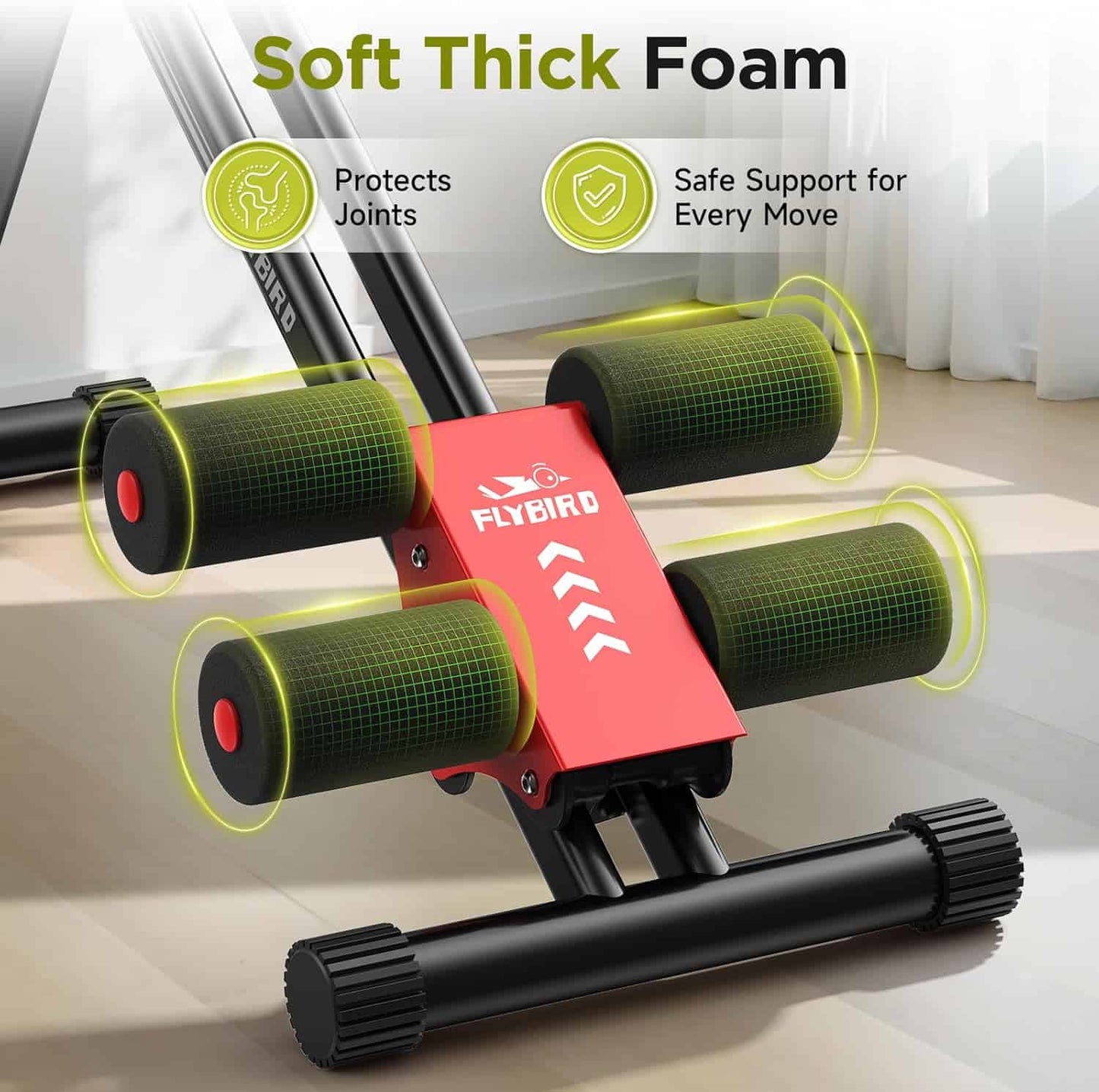 Ab Workout Equipment for Home – Adjustable Full Body Machine by FLYBIRD | Foldable Waist Trainer for Beginners - FitCore Supply