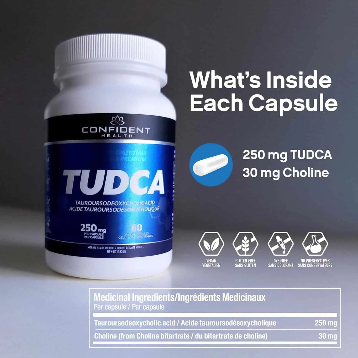 TUDCA Liver Support Supplement – 1000mg Advanced Detox & Gallbladder Cleanse (60 Capsules)