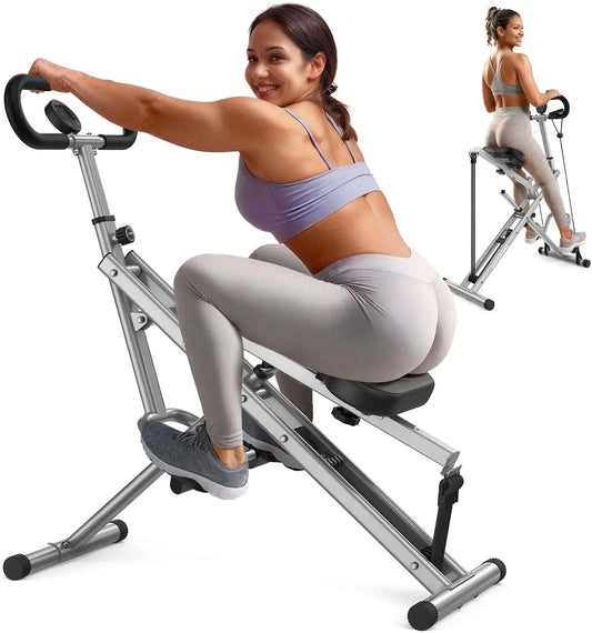 Sportsroyals Foldable Squat & Row Machine – 330 lb Capacity, 4 Resistance Bands, Full Body Glute Trainer for Home Sportsroyals