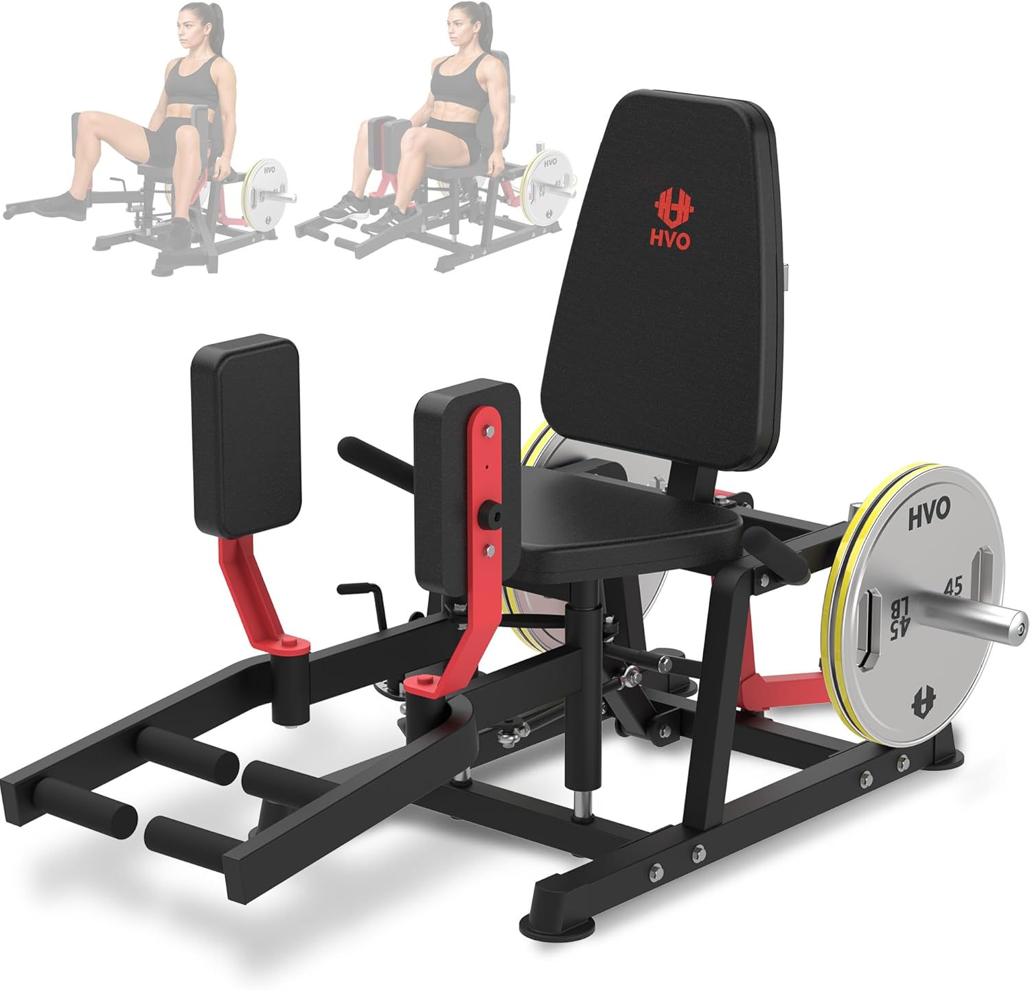 Hip Abductor & Adductor Machine – Inner & Outer Thigh Exercise Machine for Glutes and Legs, 440 LB Heavy-Duty Home Gym Equipment HVO