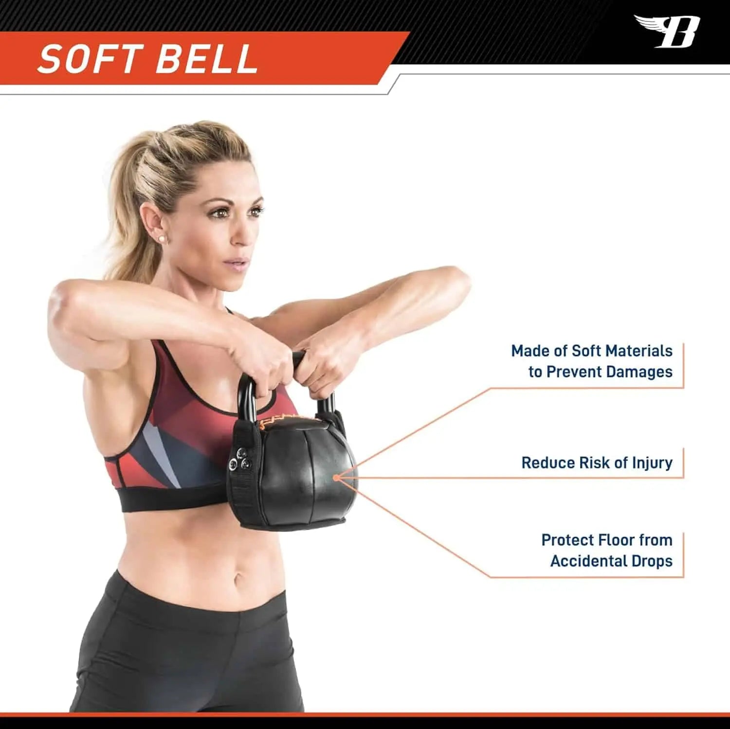 Bionic Body Soft Kettlebell with Handle Bionic Body
