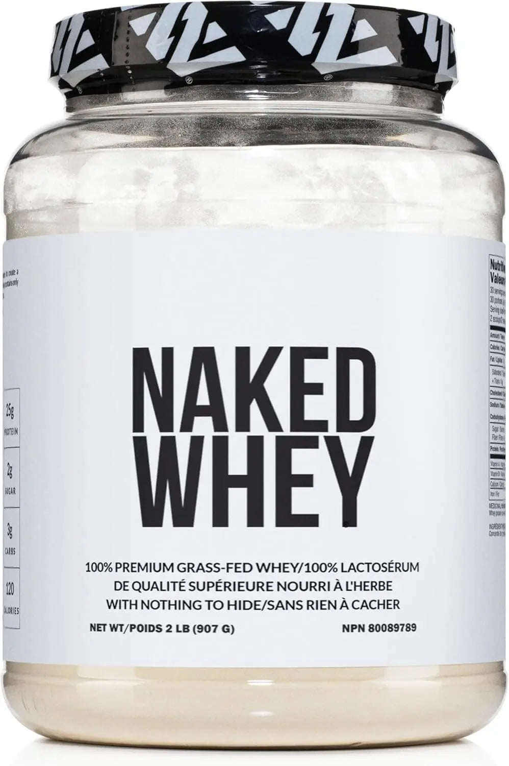 NAKED Whey Protein Powder – 100% Grass-Fed, Unflavored (2LB)