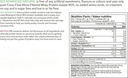 Proline Iso Advanced Whey Protein Isolate – Natural, Sugar-Free