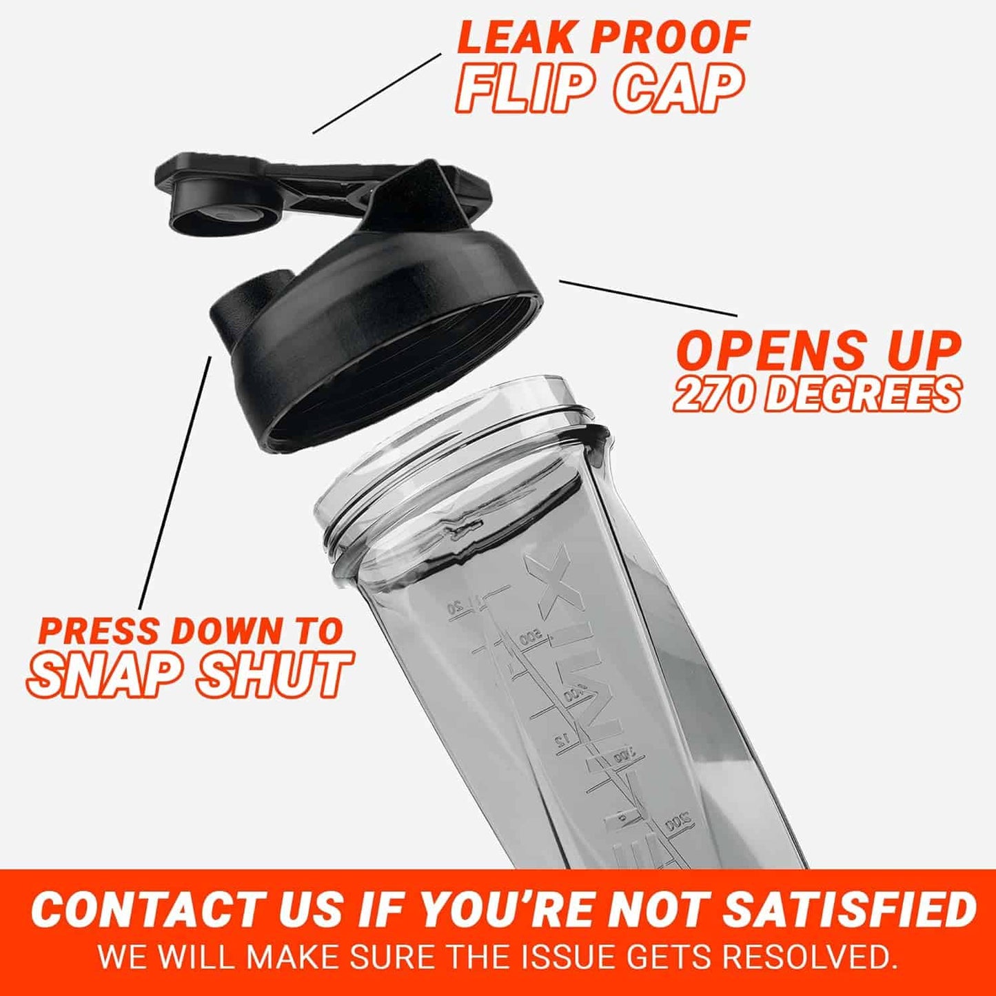 No Ball Protein Shaker Bottles – Vortex Blender Cups