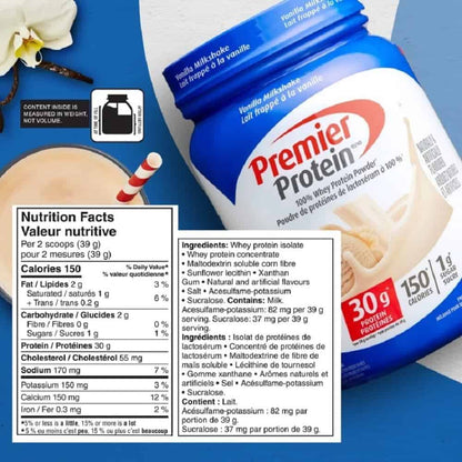 Premier Protein Powder – Chocolate & Vanilla Milkshake – 30g Whey Protein, 1g Sugar, Keto Friendly, Gluten Free – 17 Servings Premier Protein