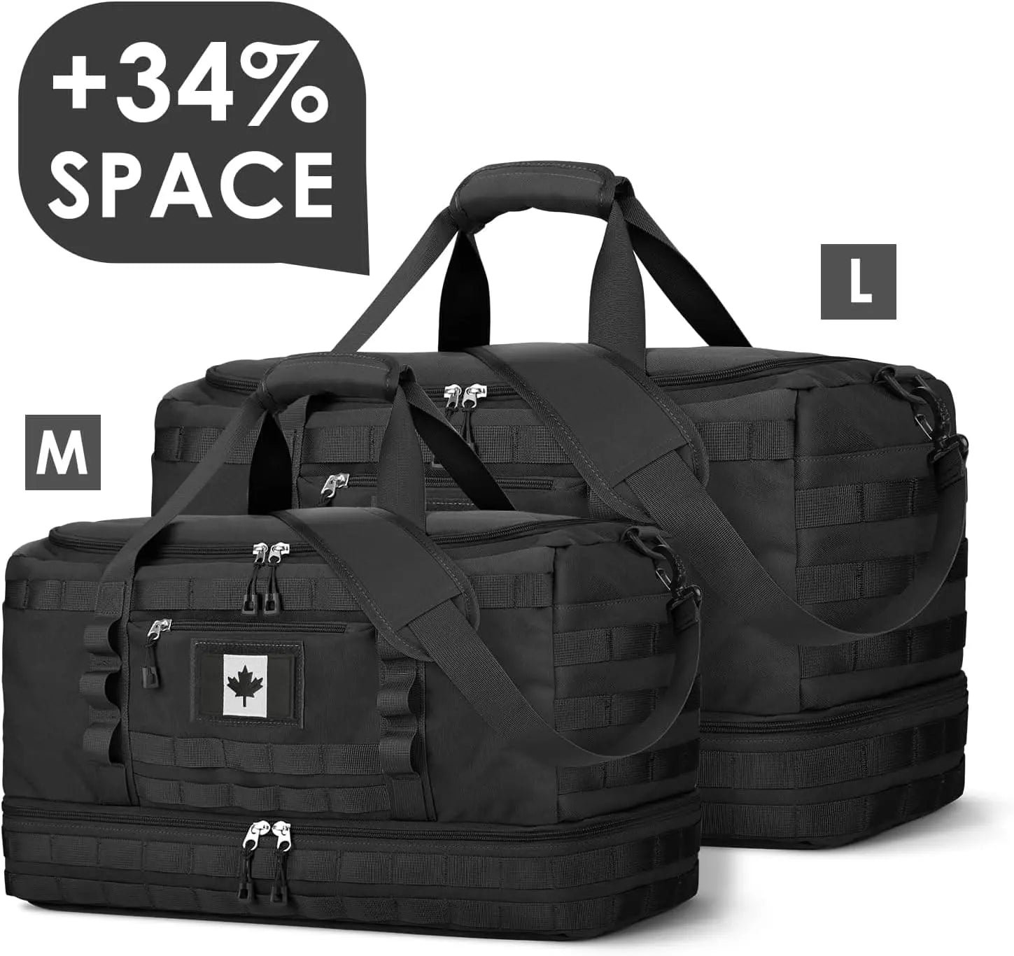 ETRONIK Tactical Travel Duffle Bag for Men – Carry-On Weekender Gym Bag with Shoe Compartment, Wet Pocket & Toiletry Bag – Military-Style Overnight Bag for Travel, Sports & Outdoor ETRONIK