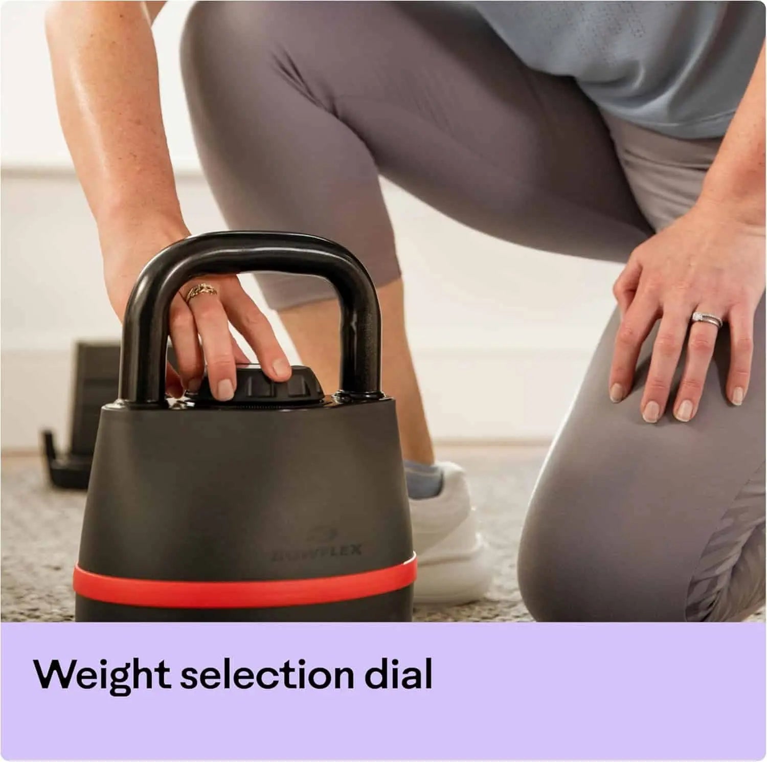 Bowflex SelectTech 840 Adjustable Kettlebell | 8–40 lbs | Replaces 6 Kettlebells | Ergonomic Handle Bowflex