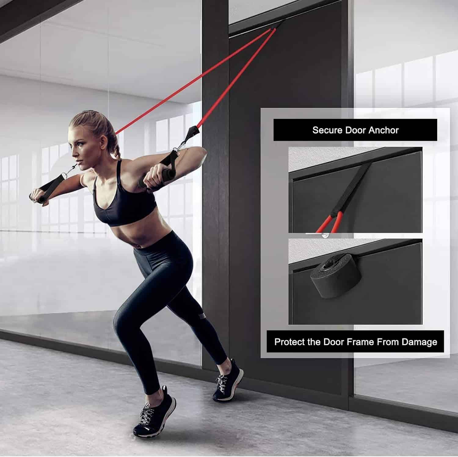 Sensyne 16PCS Resistance Bands Set – Full Body Home Workout Kit with 150 lbs Stackable Bands, Loops, Handles & More SENSYNE