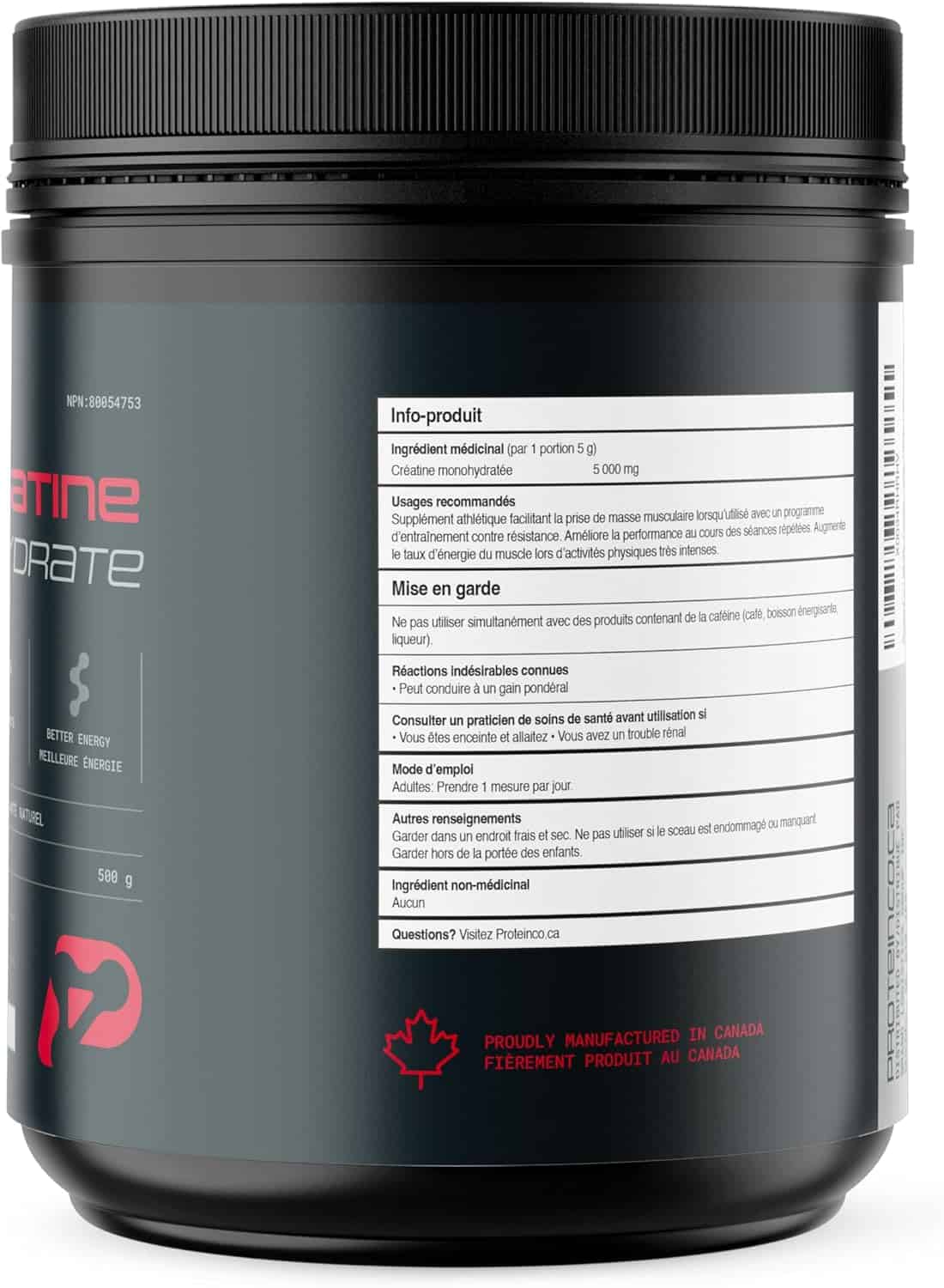 ProteinCo Creatine Monohydrate 500g – 99.9% Pure Micronized | 100 Servings | Muscle Growth & Strength | Vegan & Keto-Friendly ProteinCo
