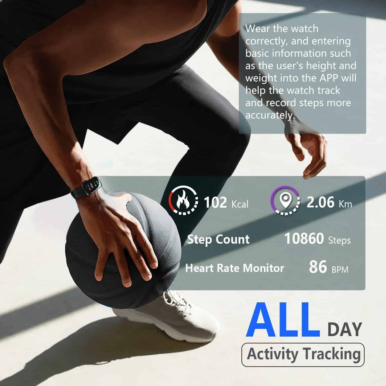 FITVII Slim Fitness Tracker with Blood Oxygen, Blood Pressure, Heart Rate & Sleep Tracking – Waterproof Smart Watch with Step Counter for Women & Men - FitCore Supply