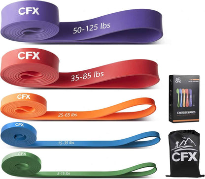 CFX Resistance Bands – 5-Level Exercise Bands for Strength, Pull-Up Assistance & Rehab FitCore Supply