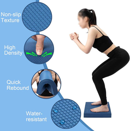 StrongTek Professional Balance Pad for Exercise – High-Density Foam Cushion for Balance Training, Physical Therapy, Yoga & Core Strength – Non-Slip, Water-Resistant Knee Pad (15.8" x 13" x 2") StrongTek