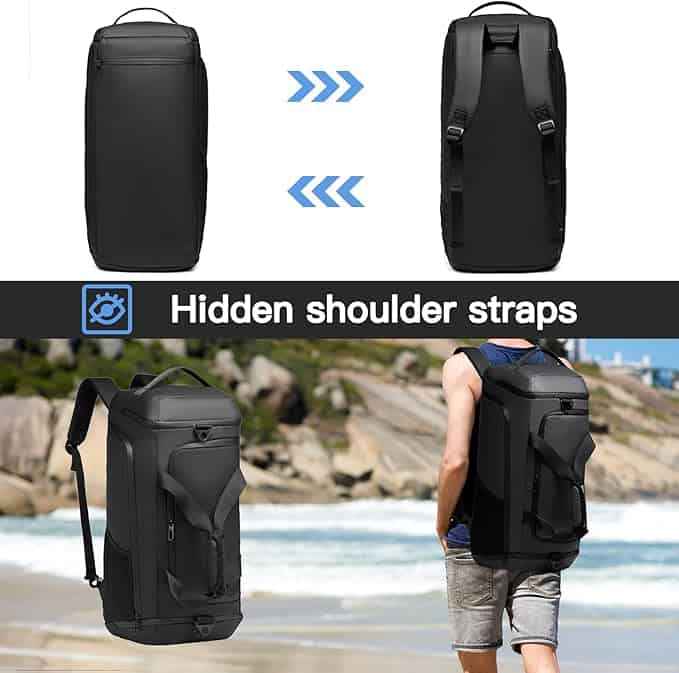 Waterproof 3-in-1 Gym Duffle Bag – Large 40L Sports, Travel & Overnight Bag with Shoe Compartment & Wet Pocket for Men & Women Moulyan