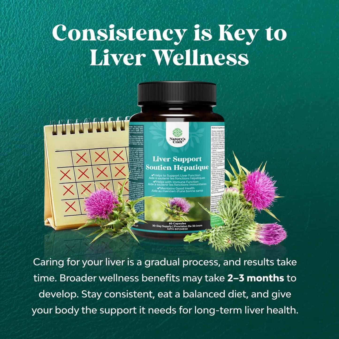 Milk Thistle Liver Cleanse & Detox Supplement – Herbal Blend with Dandelion, Beetroot & Artichoke – 60/90/120 Capsules