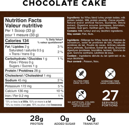 🍫 Revolution Iso Whey Protein Powder – Chocolate Cake, 28g Protein Revolution Nutrition