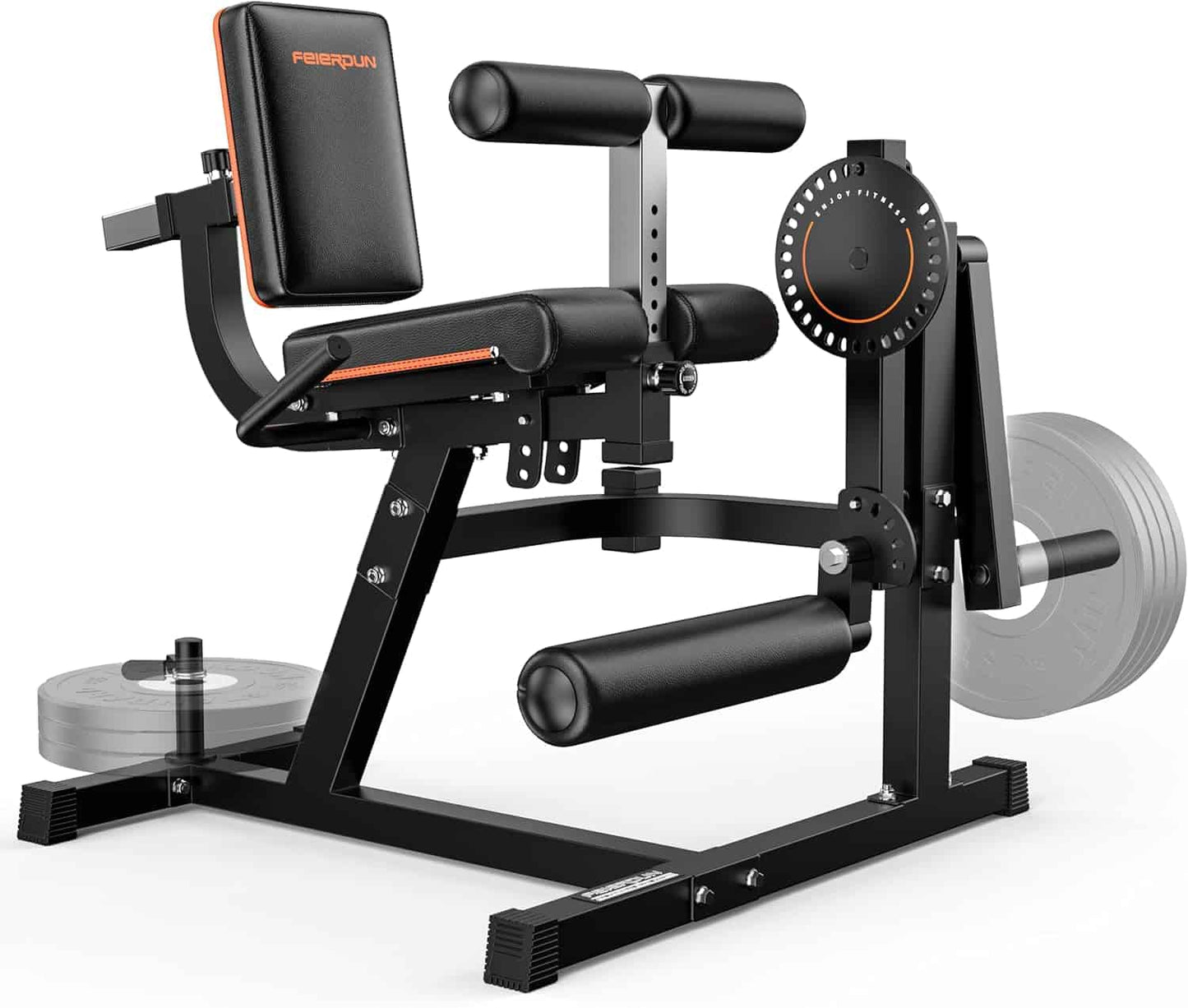 FEIERDUN 3-in-1 Leg Extension & Curl Machine | 570lb Adjustable Home Gym Leg Trainer for Extensions, Curls & Hip Thrusts | Compact Lower Body Workout Machine FEIERDUN