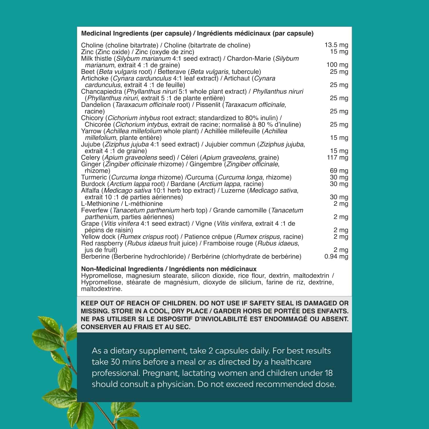 Milk Thistle Liver Cleanse & Detox Supplement – Herbal Blend with Dandelion, Beetroot & Artichoke – 60/90/120 Capsules