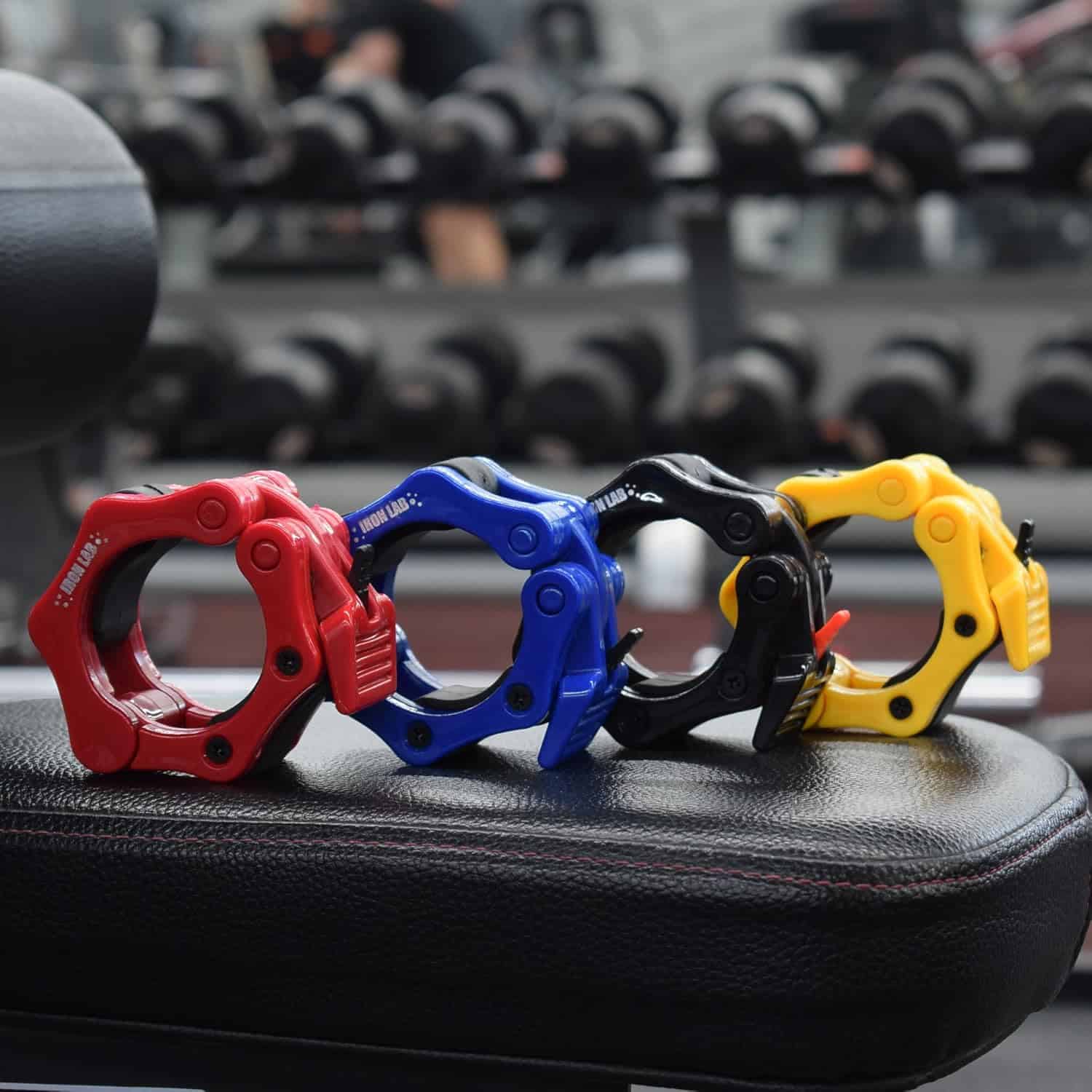 Iron Lab 2-Inch Olympic Barbell Clamps – Pair of Heavy-Duty Quick Release Barbell Collars for Weightlifting, CrossFit & Powerlifting Iron Lab