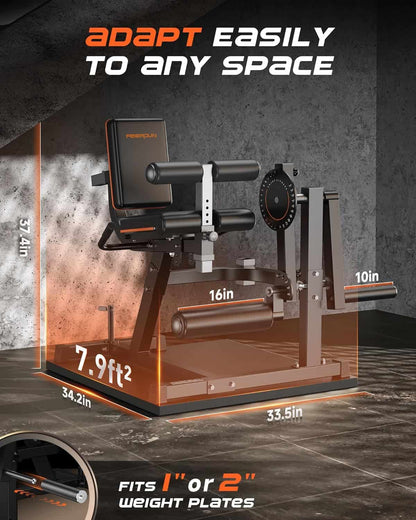 FEIERDUN 3-in-1 Leg Extension & Curl Machine | 570lb Adjustable Home Gym Leg Trainer for Extensions, Curls & Hip Thrusts | Compact Lower Body Workout Machine FEIERDUN