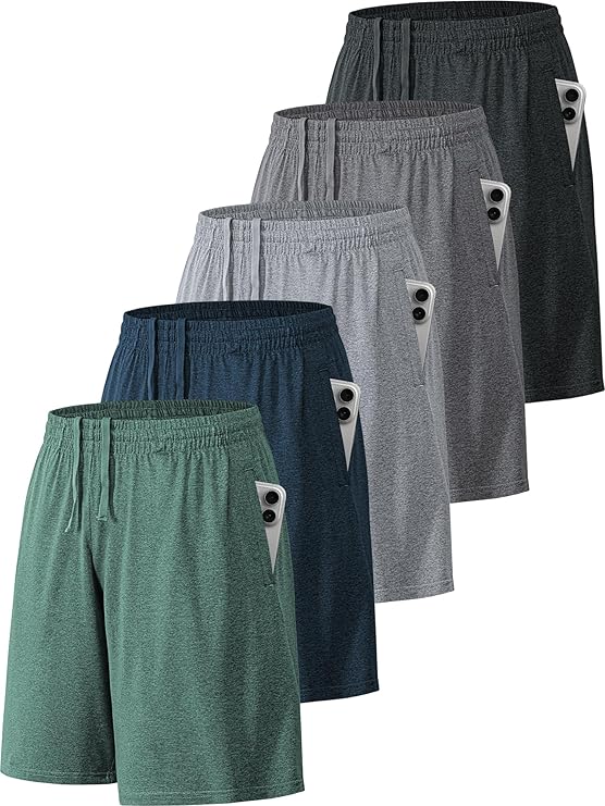 BVNSOZ Men’s Athletic Shorts – Quick-Dry Workout Shorts with Pockets & Elastic Waistband FitCore Supply