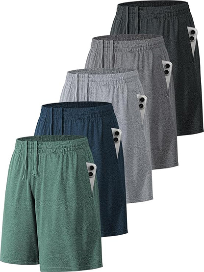 BVNSOZ Men’s Athletic Shorts – Quick-Dry Workout Shorts with Pockets & Elastic Waistband FitCore Supply