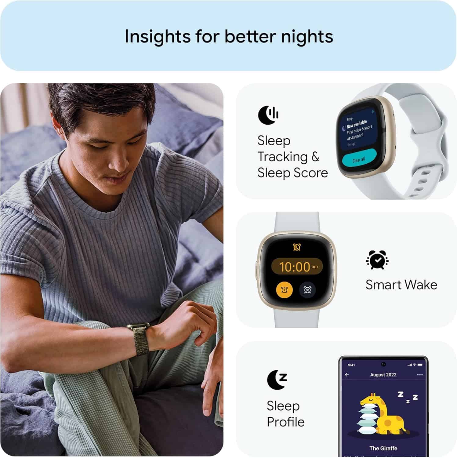 Fitbit Sense 2 Advanced Health Smartwatch with Stress Management, Sleep Tracking, ECG, SpO2, 24/7 Heart Rate & GPS - FitCore Supply