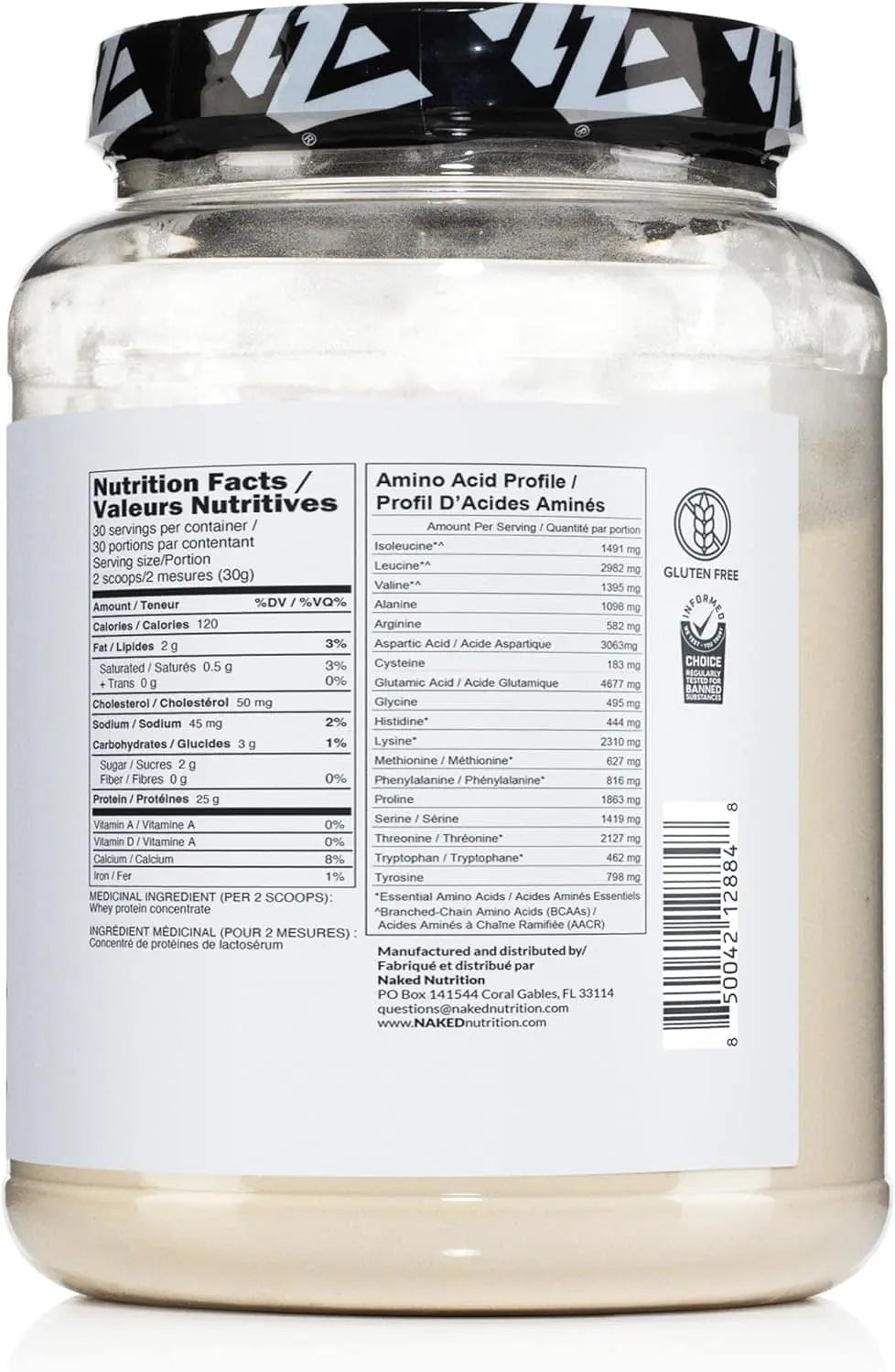 NAKED Whey Protein Powder – 100% Grass-Fed (2LB)