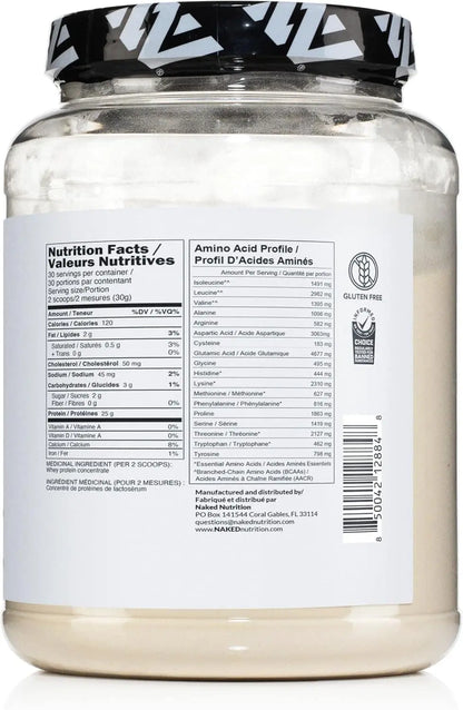 NAKED Whey Protein Powder – 100% Grass-Fed (2LB)