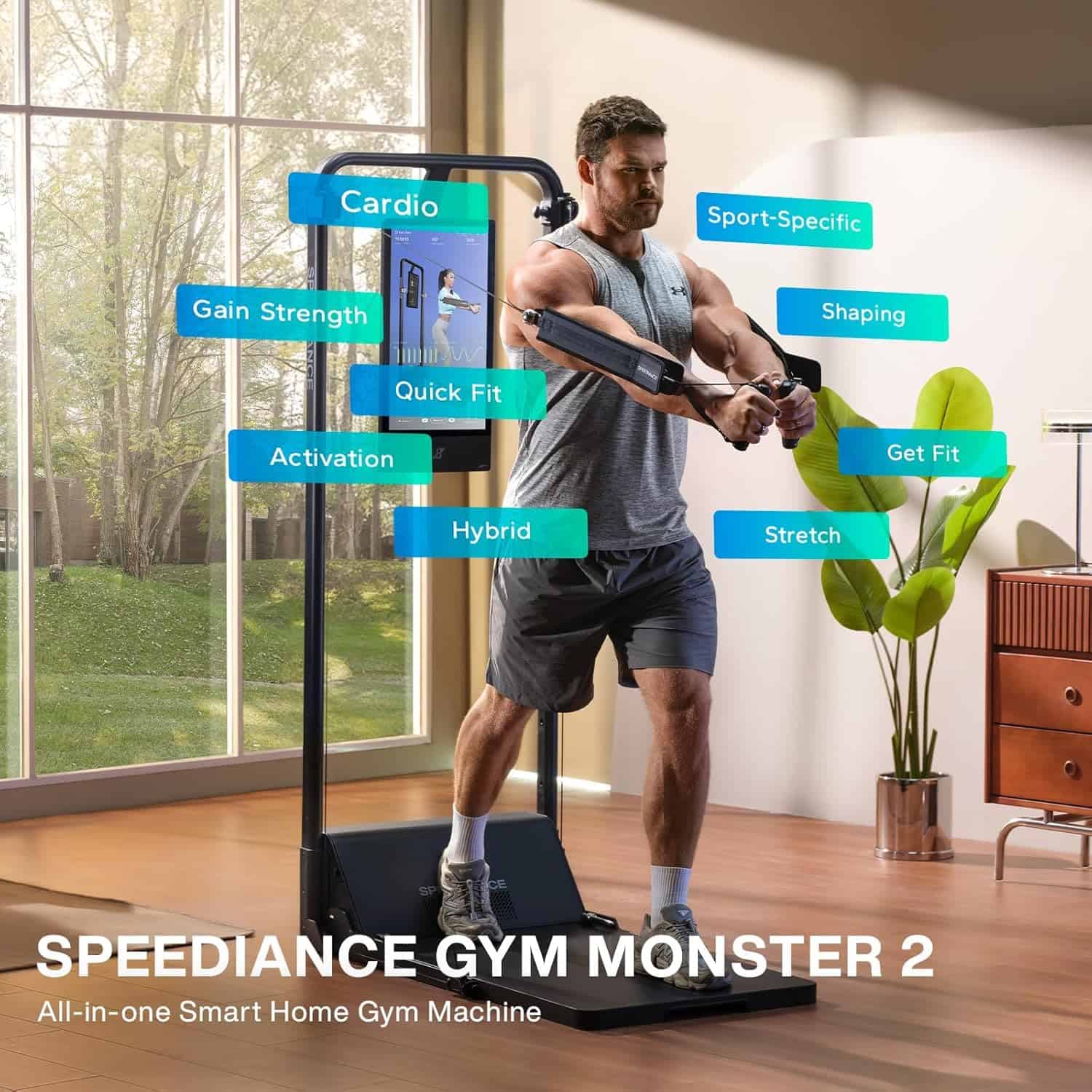Speediance Gym Monster 2 – AI-Powered Smart Home Gym Machine | All-in-One Smith Machine, Cable System & Full-Body Workout Station with Bench & Virtual Trainer Speediance
