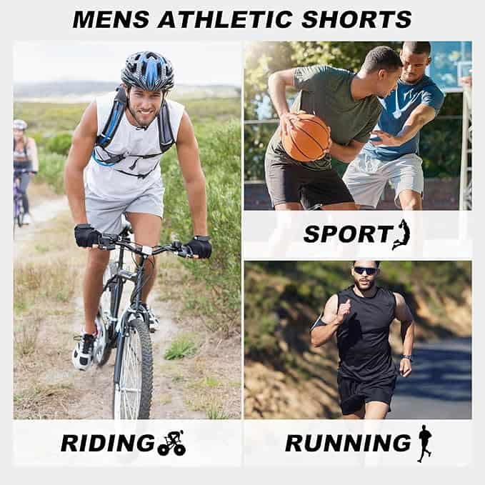 BVNSOZ Men’s Athletic Shorts – Quick-Dry Workout Shorts with Pockets & Elastic Waistband FitCore Supply