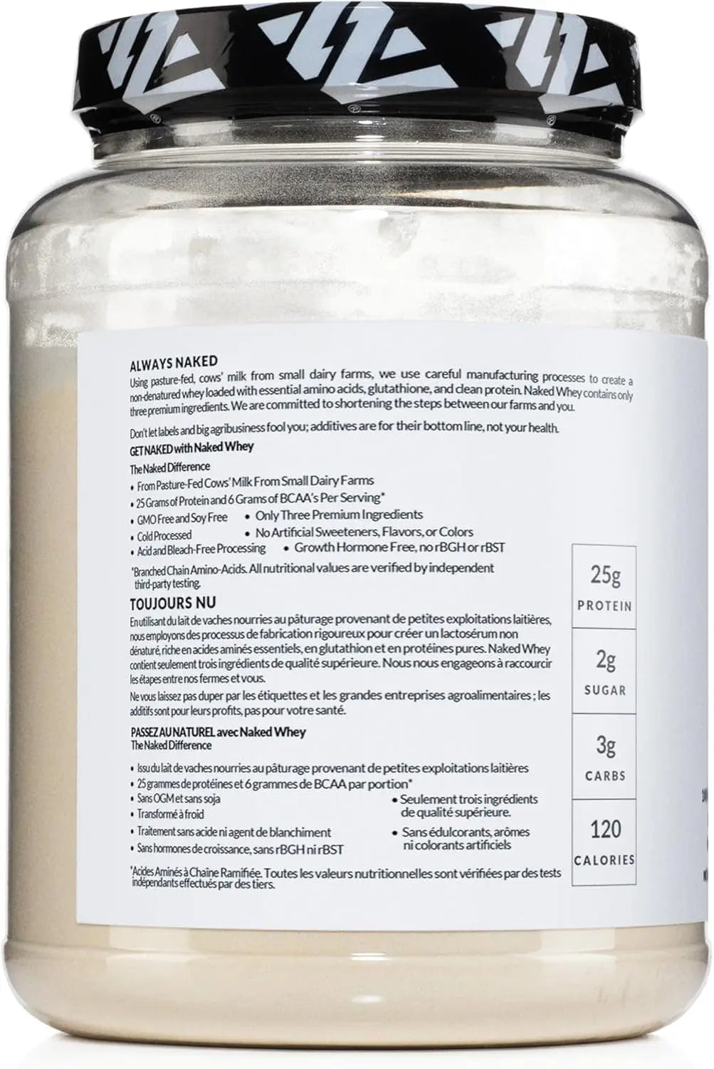 NAKED Whey Protein Powder – 100% Grass-Fed (2LB)
