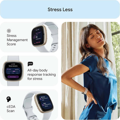 Fitbit Sense 2 Advanced Health Smartwatch with Stress Management, Sleep Tracking, ECG, SpO2, 24/7 Heart Rate & GPS - FitCore Supply