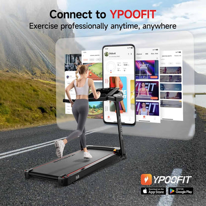 RHYTHM FUN Folding Walking Pad Treadmill – 8.0 MPH, 8% Incline, App Connected, Compact & Quiet for Home RHYTHM FUN