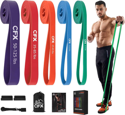 CFX Resistance Bands – 5-Level Exercise Bands for Strength, Pull-Up Assistance & Rehab FitCore Supply