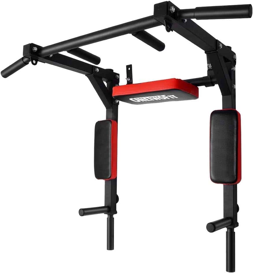 ONETWOFIT Wall Mounted Pull Up Bar & Dip Station ONETWOFIT