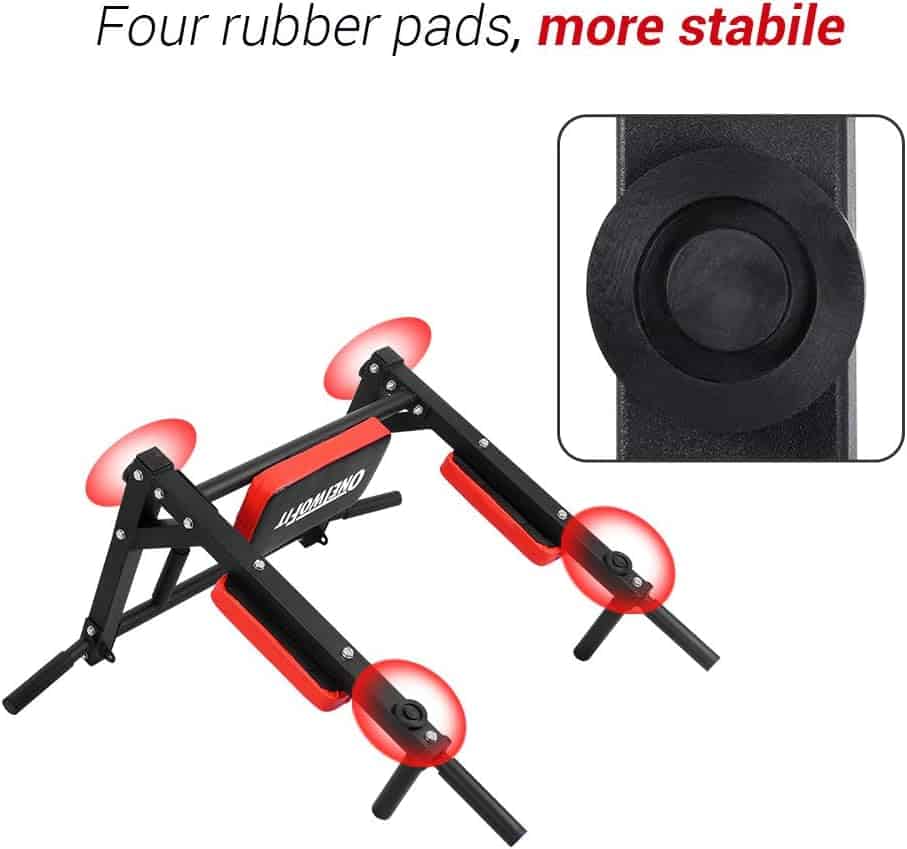 ONETWOFIT Wall Mounted Pull Up Bar & Dip Station ONETWOFIT