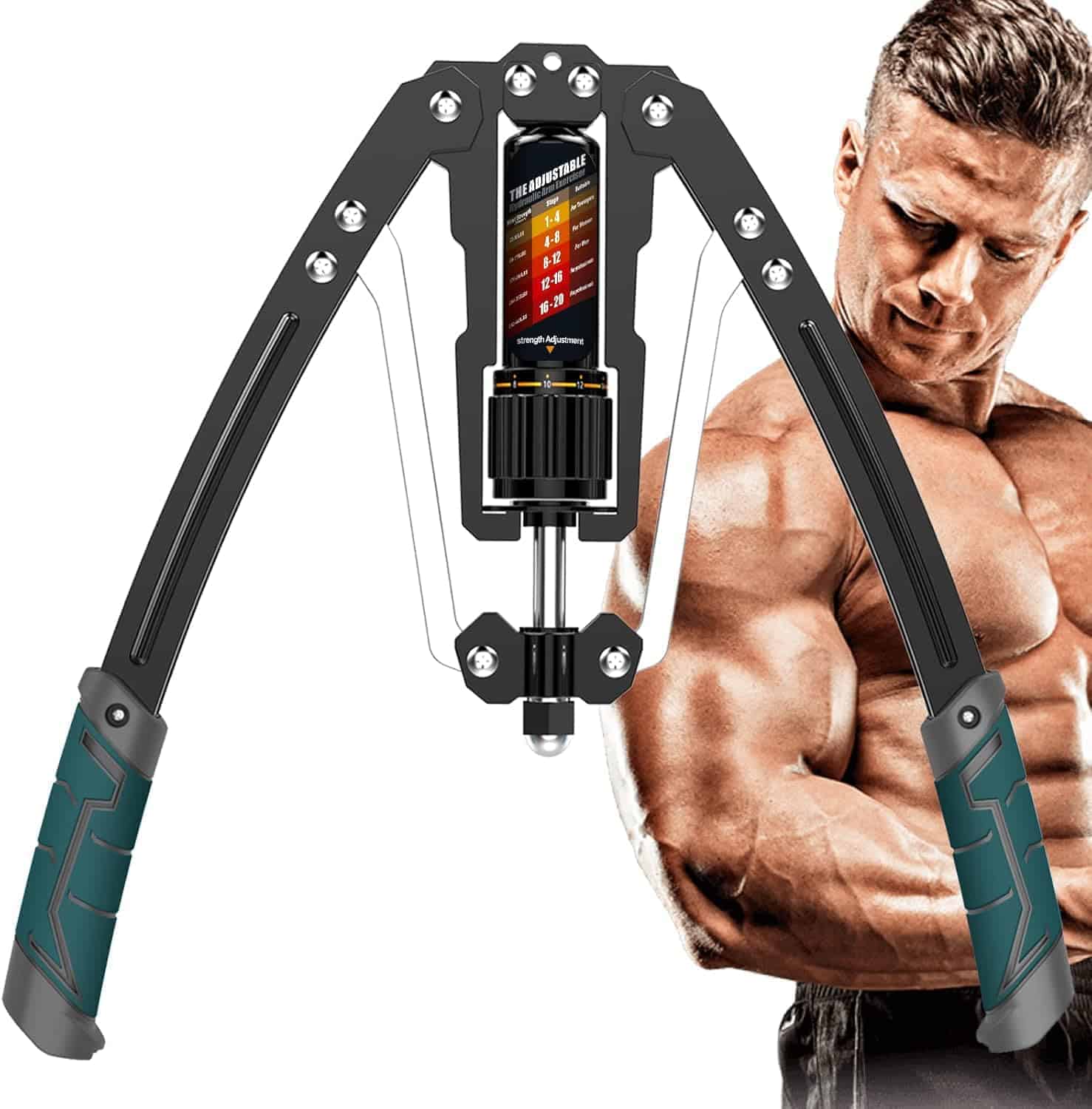 Adjustable Twister Arm Exerciser – 22-440 lbs Hydraulic Power, Home Chest Expander & Shoulder Strength Trainer EAST MOUNT