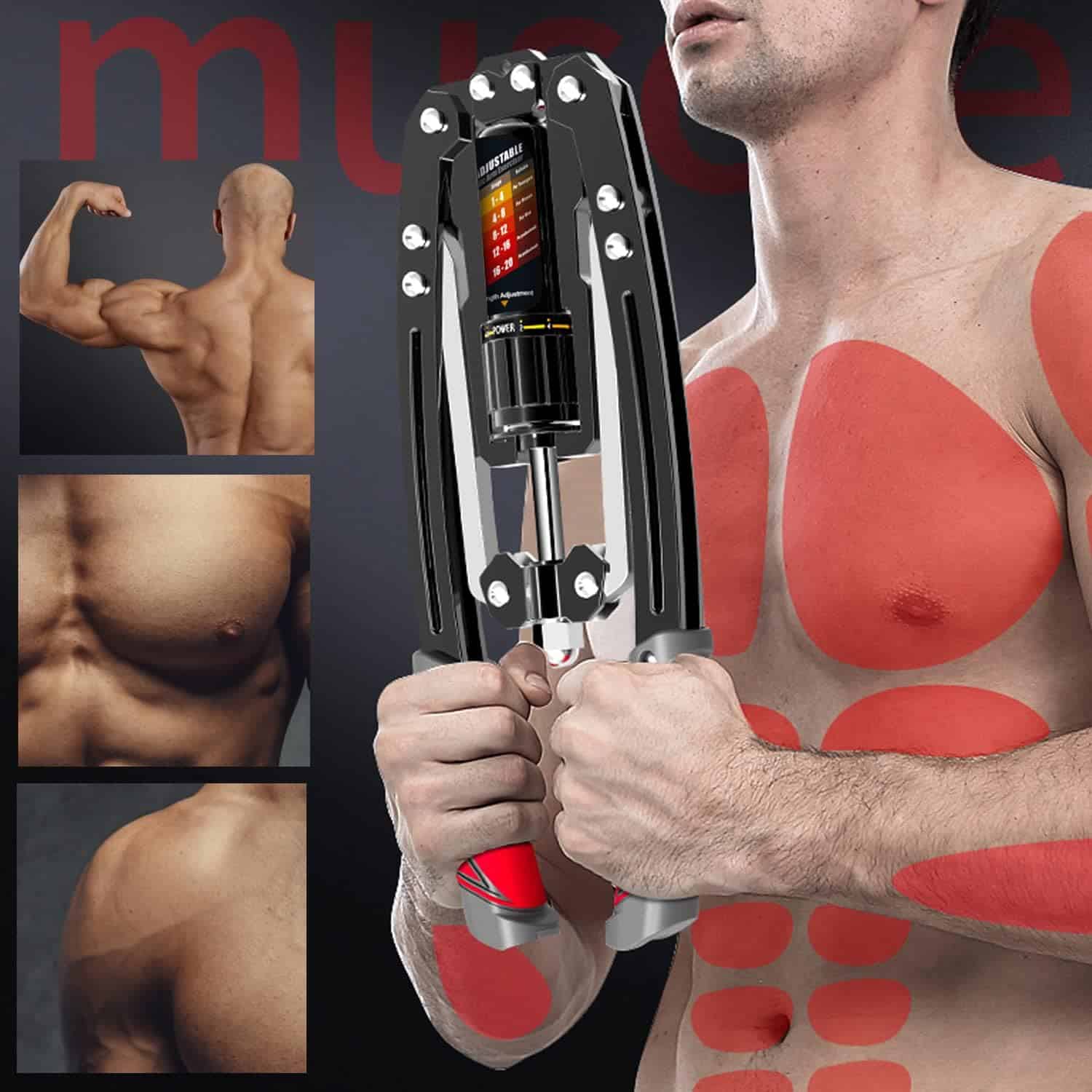 Adjustable Twister Arm Exerciser – 22-440 lbs Hydraulic Power, Home Chest Expander & Shoulder Strength Trainer EAST MOUNT