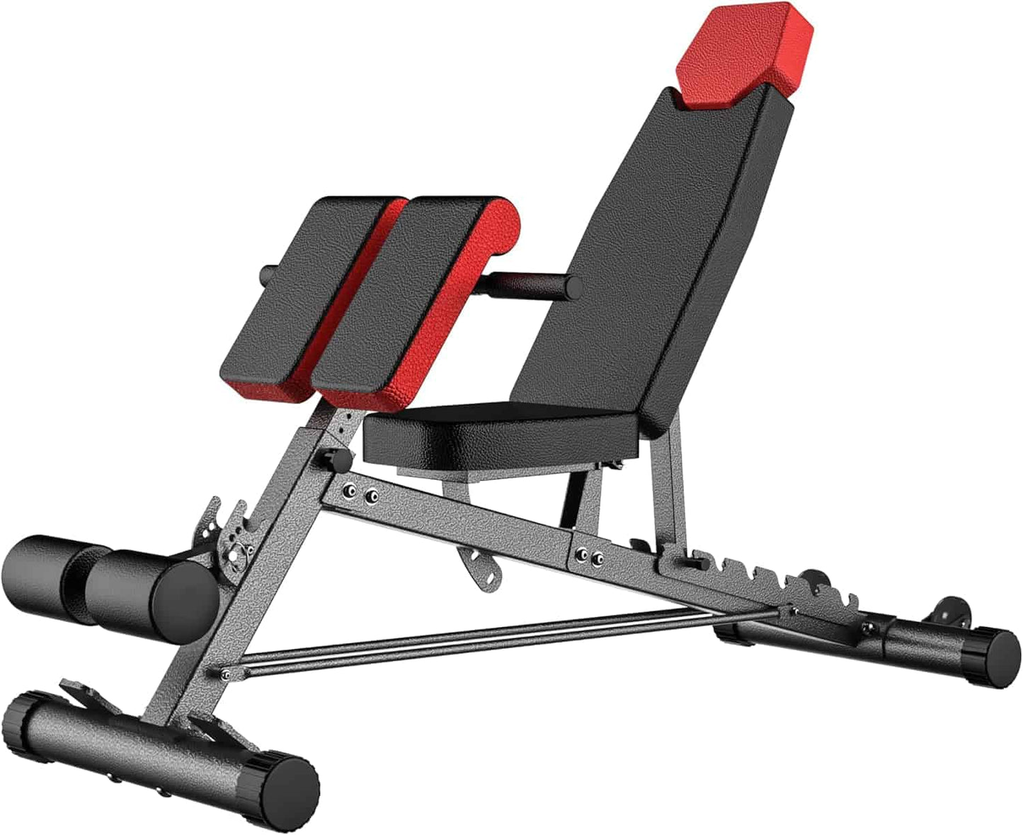 Finer Form Multi-Functional FID Weight Bench – Adjustable Flat, Incline & Decline Bench with Hyper Back Extension & Roman Chair for Full-Body Workouts FF Finer Form