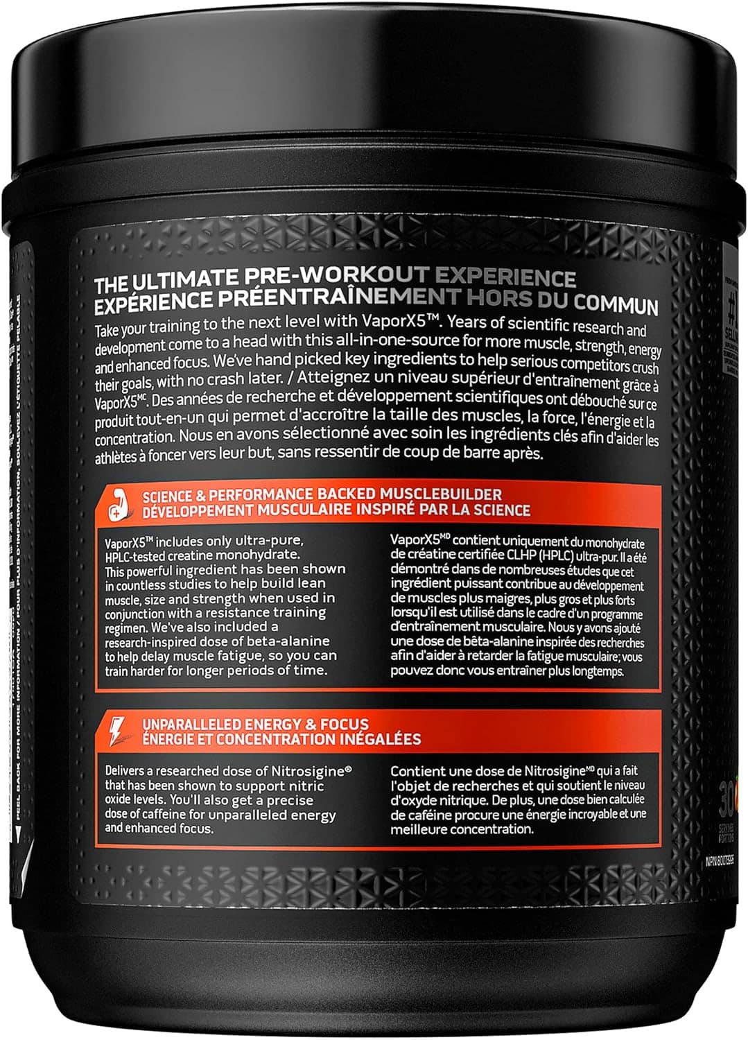 MuscleTech Vapor X5 Pre-Workout Supplement – Intense Energy & Muscle Pump Powder, Orange Mango Pineapple (30 Servings) MUSCLETECH