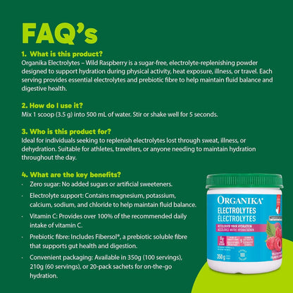Organika Canadian Zero Sugar Electrolytes – 100 Servings Organika