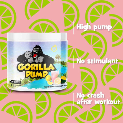🦍 Yummy Sports Gorilla Pump – Non-Stim Pre-Workout (Pink Lemonade) Yummy Sports