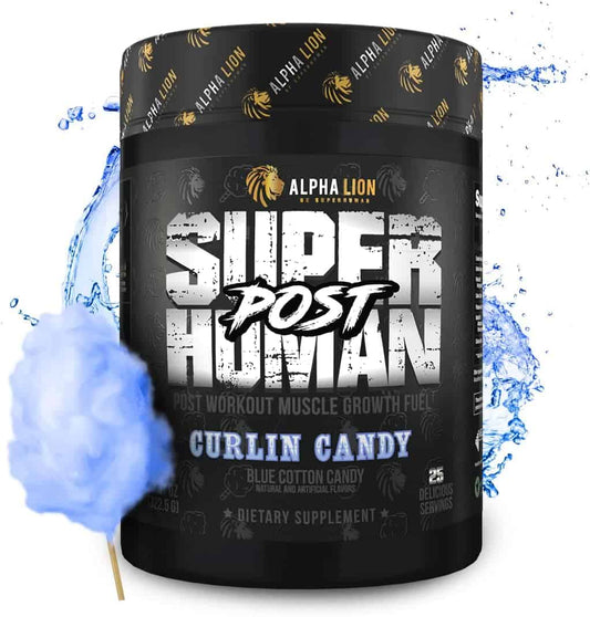 ALPHA LION Superhuman Post Workout Recovery Powder – Fast-Acting Muscle Recovery Drink for Men & Women, Curlin Candy, 25 Servings ALPHA LION