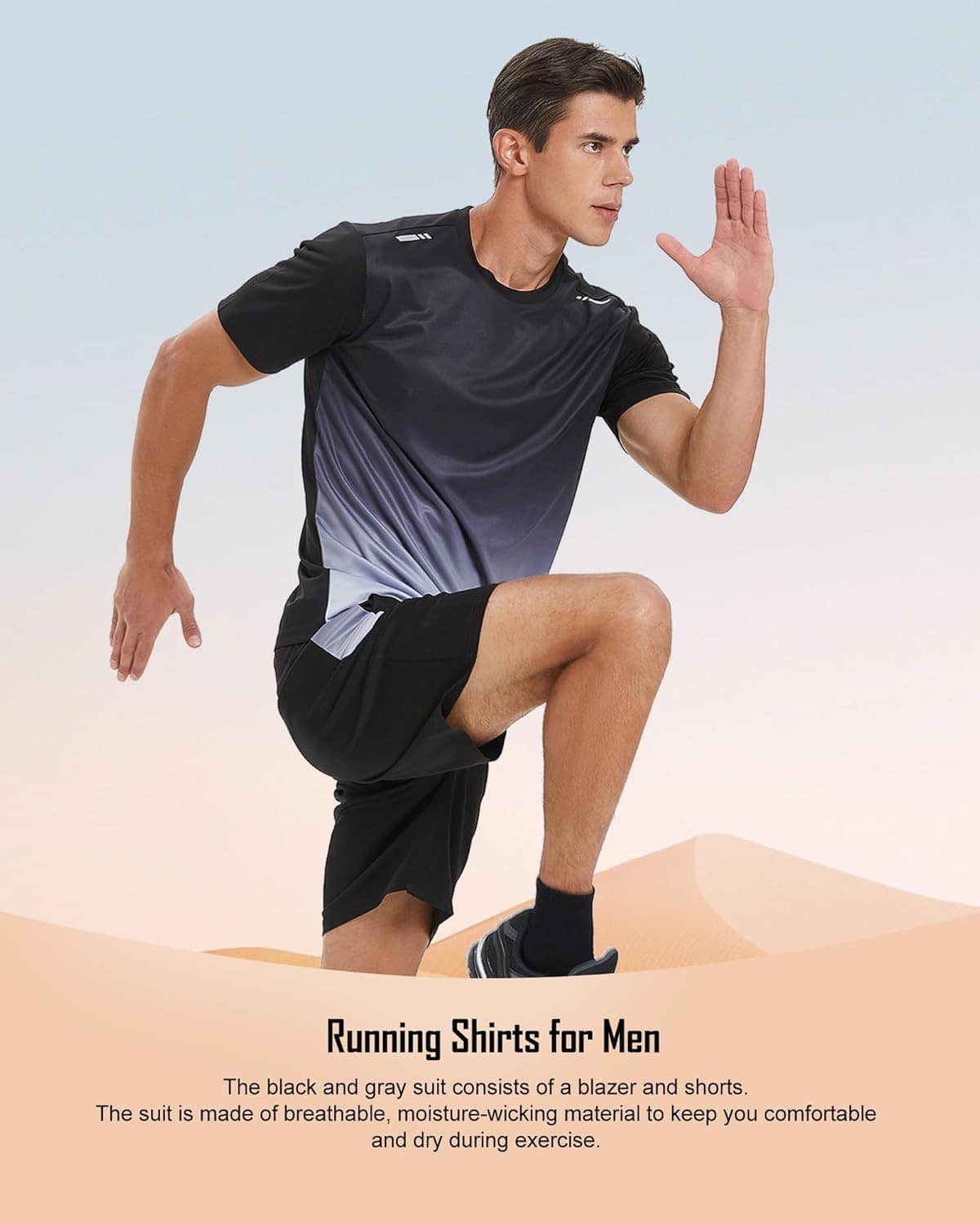 Men’s 3-Pack Workout Clothes Set – Athletic T-Shirts & Shorts for Running, Football, Gym, and Training