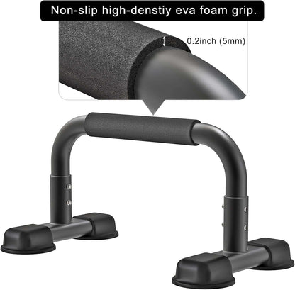 Dolibest Parallettes Push Up Bars – 9.6" High Heavy-Duty Calisthenics Equipment with Full Foam Grip | 660 lb Capacity for Handstands, L-Sits, Dips, Home & Outdoor Workouts Dolibest
