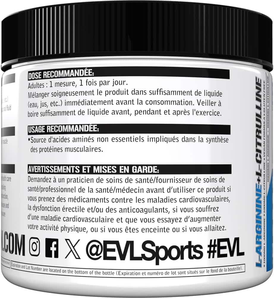 Evlution Nutrition L-Arginine + L-Citrulline (75 Servings) Evlution Nutrition
