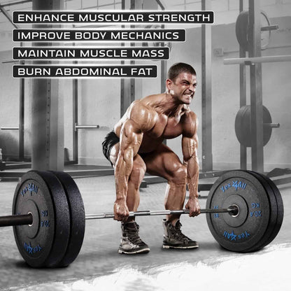 Yes4All 2-Inch Olympic Bumper Plate Set – 100LB Crumb Rubber Weight Plates with Steel Hub for Strength Training & Weightlifting Yes4All
