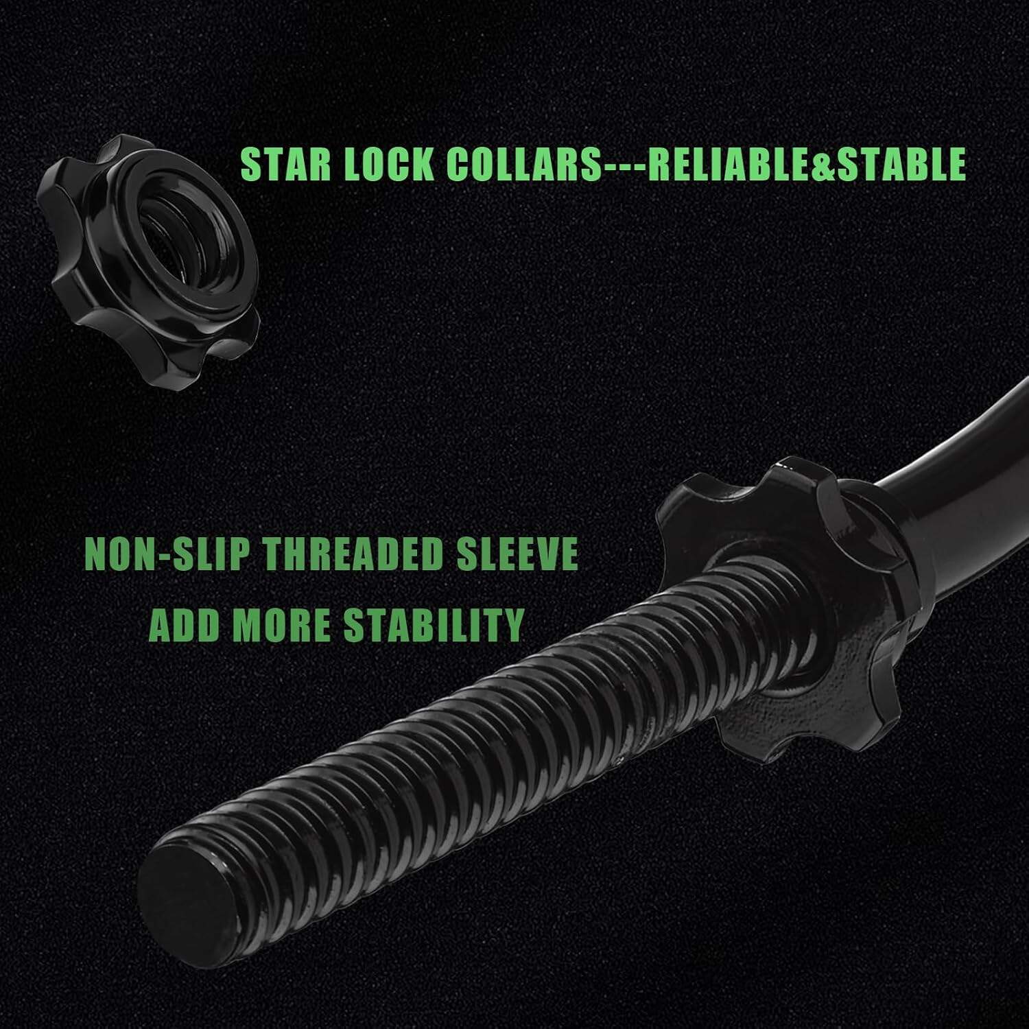 AZOI 47" EZ Curl Bar – 1-Inch Weightlifting Bar with Star Collars | Ergonomic Curling Bar for Biceps, Triceps, Squats, Hip Thrusts, Lunges | 220 lbs Capacity, Nickel-Plated Steel FitCore Supply