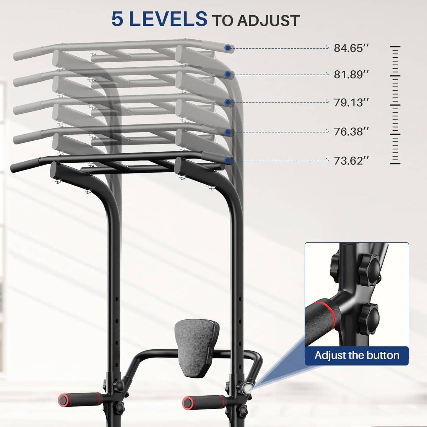 Power Tower Pull Up Bar for Home Gym – Multi-Function Dip Station, Adjustable Height Pull-Up Bar, Full Body Workout Station, 330 lbs Capacity FitCore Supply