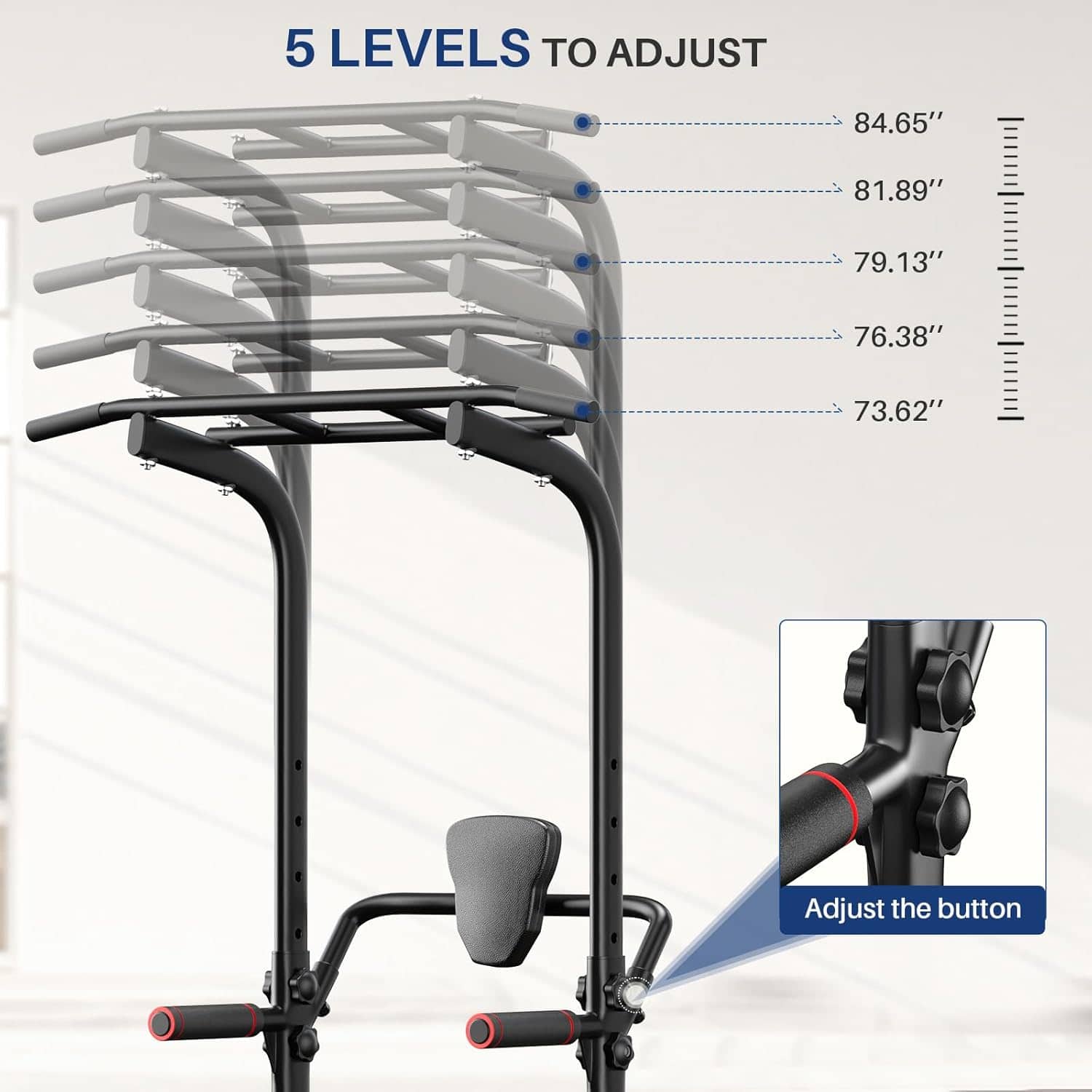 Power Tower Pull Up Bar for Home Gym – Multi-Function Dip Station, Adjustable Height Pull-Up Bar, Full Body Workout Station, 330 lbs Capacity FitCore Supply